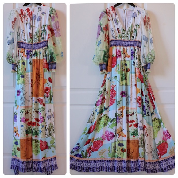 ALICE + OLIVIA Bellamy V-neck Maxi Dress - Picture 8 of 12